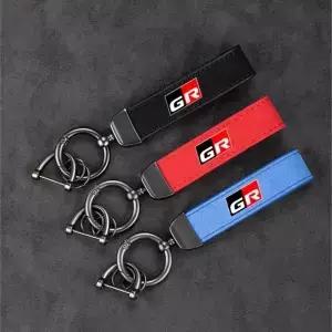 GR 스포츠카 키체인 가죽 토요타 GAZOO RACING 야리스 힐룩스 코롤라 프리우스 아벤시스 아우리스 라브4 용