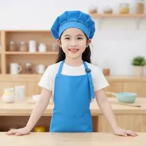 방수앞치마 H형 앞치마 조리복 역할놀이 모자 체험학습 아동용 키즈 두건 요리사 미술학원