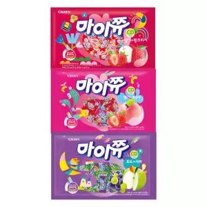 마이쮸 720g 3종세트 딸기+복숭아(1개)딸기+핑크리치(1개)+포도+사과(1개)
