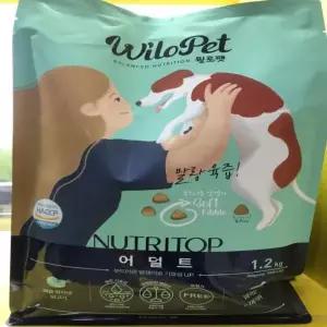 강아지 강아지도그 도그 어덜트 1200g 윌로펫 뉴트리탑 반려견사료 1.2kg