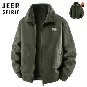JEEP SPIRIT 남성 겨울 양면 리버서블 자켓 보아털 기모 집업 점퍼