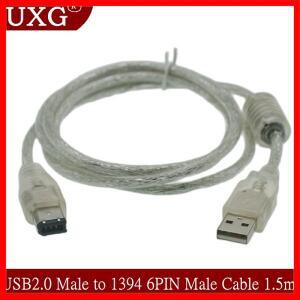 1X Firewire IEEE 1394 6핀 수-USB 2.0 수 어댑터 변환기 케이블 코드 1.5M 5FT