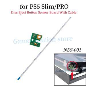[호환품]PS5 Slim/PRO용 광학 드라이브 디스크 배출 버튼 센서 보드(6핀 케이블 포함) NES-001 DVD 스위치