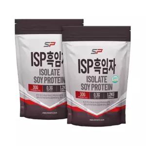 SP스포츠 ISP 식물성 분리대두단백질 흑임자맛 1.2kg x 2개