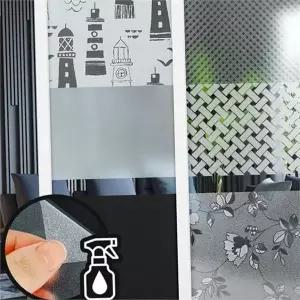 유리창 필름 디자인 베란다 불투명 창문 시트지 안개 암막 보호 창문용 사무실 주거용 사생활 비접착
