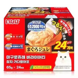이나바 마구로쥬레 버라이어티 참치 65g 12개 + 가다랑어포 (24개)