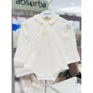 [압소바](하남점)[압소바 27년S/S 임신출산선물]포르 뱀부 배냇슈트(AB27A1NS02)옐로우