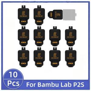 Bambu Lab P2S 3D 프린터 용 10Pcs 검정색 실리콘 양말 핫 엔드 히터 블록 커버 노즐 헤드 압출기 보호 슬