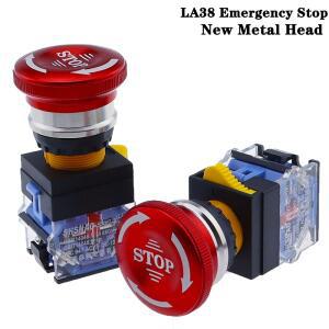 22mm 10A 금속 비상 정지 푸시 버튼 스위치 머리 자동 엘리베이터 전원 LA38
