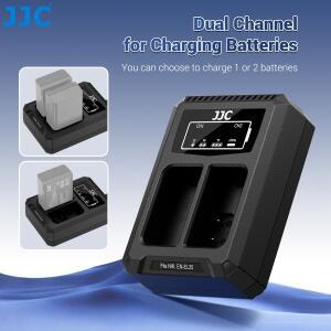 JJC USB 타입 듀얼 배터리 충전기 (후지필름 XT30 III XE4 NP-W126S/NP-W126 호환)