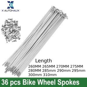 XAutohaux 자전거 스포크 키트 36pcs 14G 260mm 길이 바퀴 와 탄소강 블랙 36피스