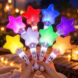 LED 별 응원봉 학예회 발표회 유치원 재롱잔치 콘서트 운동회 막대 야광봉 행사 공연 아크릴 별봉 응원도구