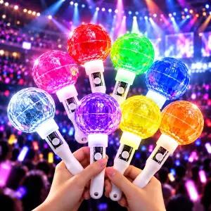 LED 원형 응원봉 학예회 유치원 재롱잔치 발표회 아크릴 막대 야광봉 운동회 공연 콘서트 형광봉 응원도구