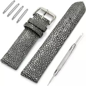 Levetta 가루샤 가오리 가죽 시계 스트랩 18mm 스프링바 리무버 세트