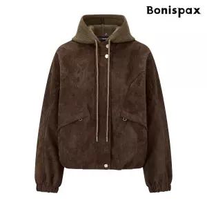 보니스팍스 캐주얼 부클 후드 탈부착 긴팔 자켓 (XQ3JK011L0) 122233