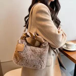 미니백 버킷백 복조리가방 페이크퍼 털가방 밍크퍼 미니 겨울 가방 데일리 버킷백