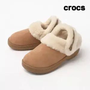크록스 클래식 언퍼게터블 스웨이드 클로그 털슬리퍼 GS 브라운 214740-2EY