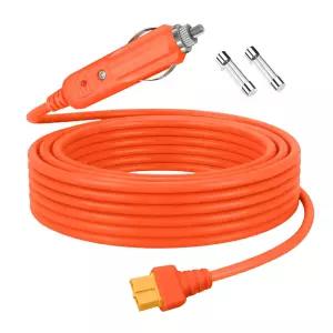 12V XT60 카 차지 케이블 14AWG 15A 휴대용 파워 스테이션용 충전 코드(5FT)용 시가잭 라이터
