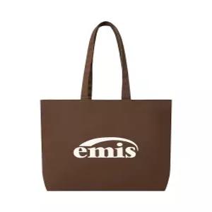 이미스 EMIS LOGO OXFORD SHOULDER BAG-BROWN