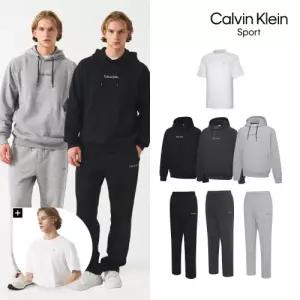 [Calvin Klein Sport] 26FW 남성 기모 후드 셋업 1세트+반팔티1종(3종)