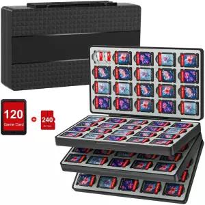 닌텐도칩케이스 보관함 카트리지 스위치 2 OLED 라이트용 게임 카드 케이스 120개 슬롯 240개 마이크로SD