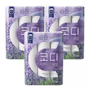 코디 라벤다스페셜 3겹 화장지 30m 30롤 3팩 휴지