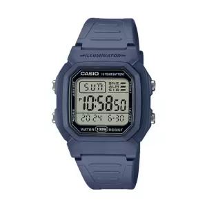 카시오 W-800H-2A 남성 군인 스포츠 스퀘어 전자 손목 시계
