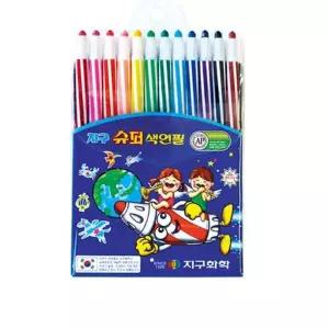 수채색연필 지구 슈퍼 색연필 12색 샤프식 미술용품