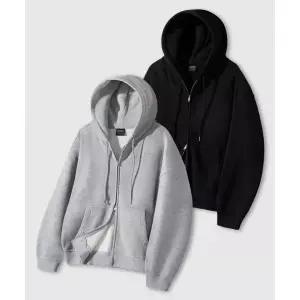 LEMAIN SECOND 2WAY 오버핏 스웨트 후드 집업 3COLOR