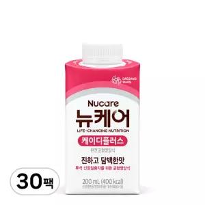 뉴케어 케이디플러스 투석 신장 질환자용 균형영양식 200ml x 30팩