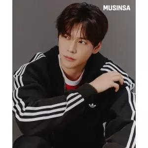 10월 26일 배송 ADIDAS 아디다스 RIIZE 은석 착용 워시드 후드 집업 블랙 / LC8286
