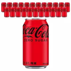[하프클럽/셀러허브 식품]코카콜라 제로 350ML x 24캔