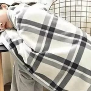 방한 체크담요 포근한 겨울 수면 망토 담요 학생 극세사 캠핑 사무실 무릎담요 블랭킷 겨울용 똑딱이