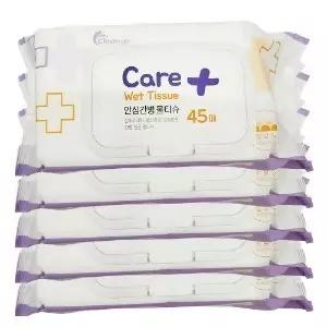 225매 / 물티슈 조리원 0070 간병 환자용 캡형 전용 요양병원 45매X5팩 0070-5