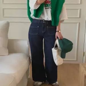 7197 스판 투버튼 포켓 일자 생지 데님 (one color) ‘이염NO!논페이드데님’