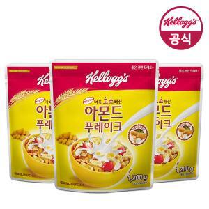 [켈로그]시리얼 대용량 아몬드 푸레이크 1200gx3개