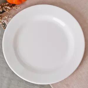백지 양식 원형 접시 28cm 화이트 멜라민 업소용 식당 뷔페 그릇