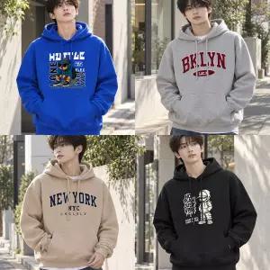 국내제작 기모 특양면 후드 M~2XL 남여공용 빅사이즈 맨투맨 남성 남자 기모 티셔츠 빅사이즈 긴팔티 후드 커플 여성 여자 오버핏 루즈핏