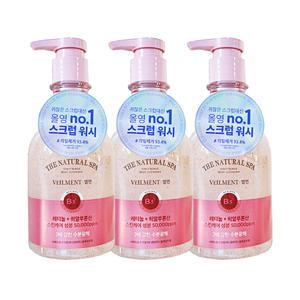 엘지 온더바디 바디클랜저 벨먼 내추럴 스파 스크럽 블랙로즈 사해소금 400ml 3개