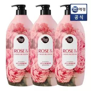 [샤워메이트] 핑크 플라워 퍼퓸 바디워시 900g x 3개