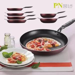 PN풍년 샤르텐 프리노 대용량 프라이팬/궁중팬 32/34/36/38Cm 다이아몬드코팅 대량조리/업소용