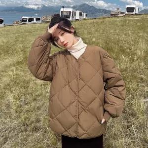 여성 경량 패딩 퀼팅 누빔 가을 겨울 보온 숏 자켓 점퍼 OFDJ-JKT2