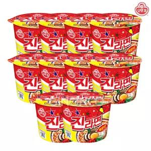 오뚜기 진라면 매운맛 큰컵 110g 10개 컵라면 용기 큰사발