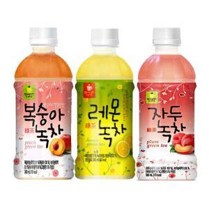 웰그린 자두녹차/레몬녹차/복숭아녹차 340ml x 20PET 택1
