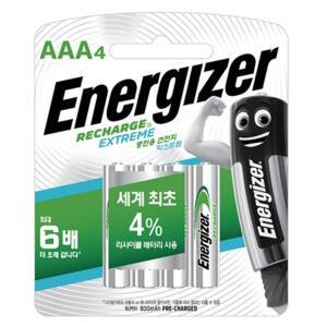 에너자이저 충전건전지 AAA Ni-MH 800mAh 4개입 (nx2592)