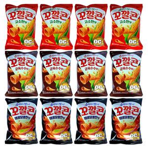 롯데 꼬깔콘 67g 고소한맛 x 4개 + 군옥수수맛 x 4개 + 매콤달콤한맛 x 4개