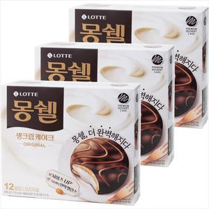 롯데 몽쉘 생크림 케이크 오리지널 408gx3개/2세트구매시 1000원DCx넉넉한 유통기한