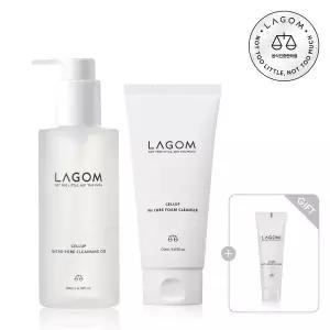 [라곰](강남점)마이크로 포어 클렌징 오일 200mL+피에이치 큐어 폼 120mL (+젤 투 워터 클렌저 30mL 증정)