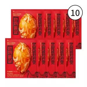 한끼통살 통살 닭가슴살 핫양념치킨맛 냉동 100g 10개