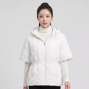 이지바이 투엘라 리얼퀸 여성 골프 방풍안감 후드 반팔 경량 패딩 자켓 W6WJ01)
